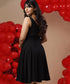 Sweetheart Neck Mini Chiffon Dress